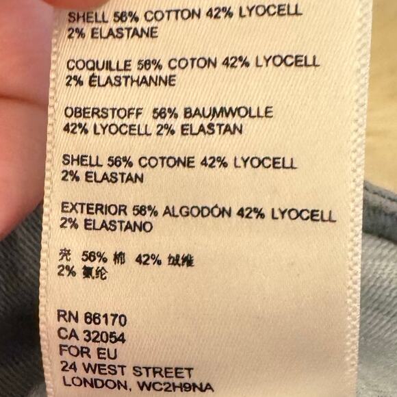 Anthropologie Victoria Blue Floral High Rise Cargo Pants 0 - Picture 9 of 15